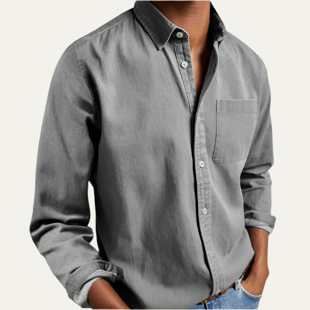 Men’s Classic Cotton Long Sleeve Dress Shirt