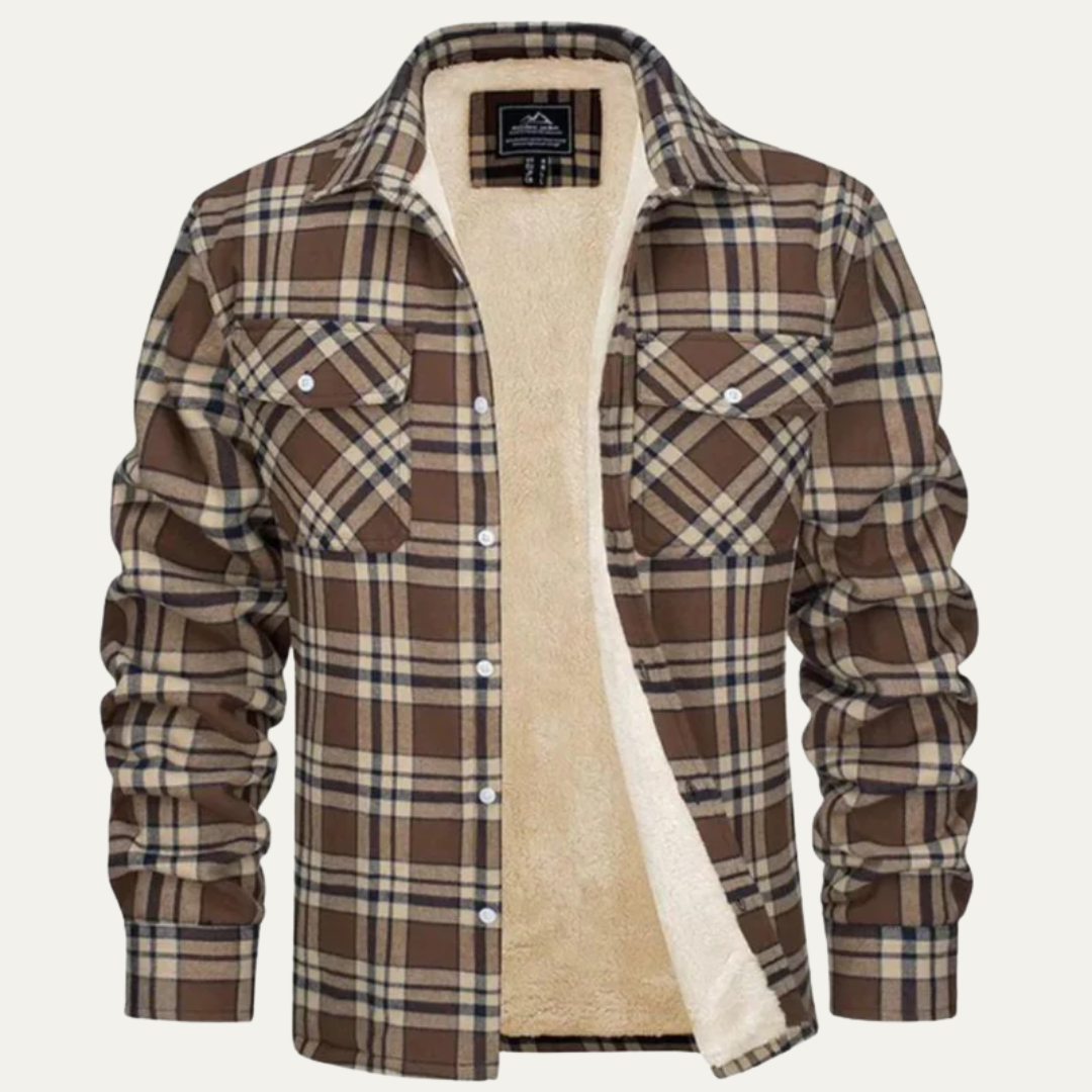 Men’s Wide Wale Corduroy Bomber Jacket with Shearling Lining