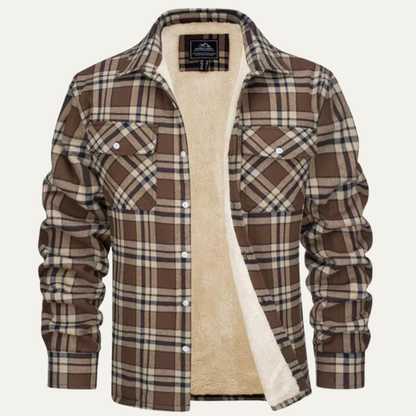 Men’s Wide Wale Corduroy Bomber Jacket with Shearling Lining