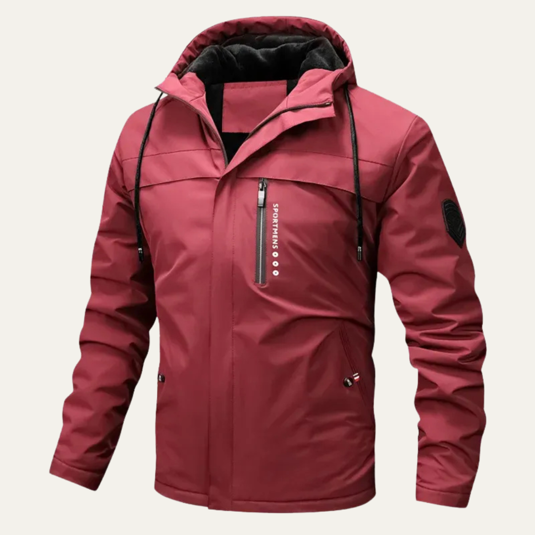Men’s Insulated Hooded Winter Parka with Plush Lining