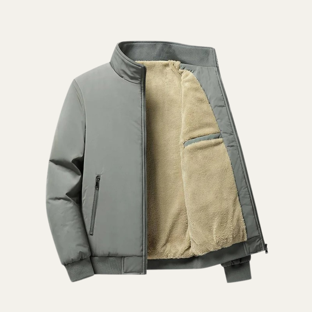Men’s Warm Faux Fur Lined Flight Jacket