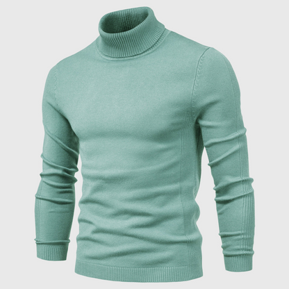 Men’s Plain Knit Turtleneck Sweater