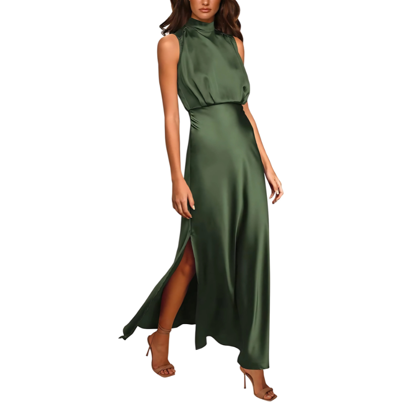 Luxurious Long Silk Evening Gown