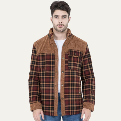 Men’s Solid Fleece Hoodie with Sherpa Lining