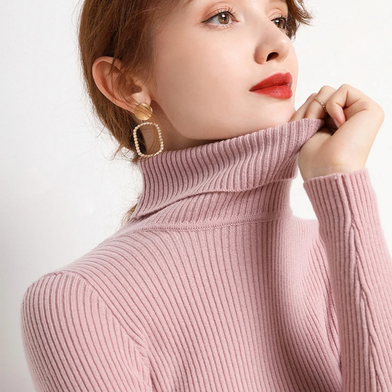 Women's Fitted Crew Neck Knit Sweater