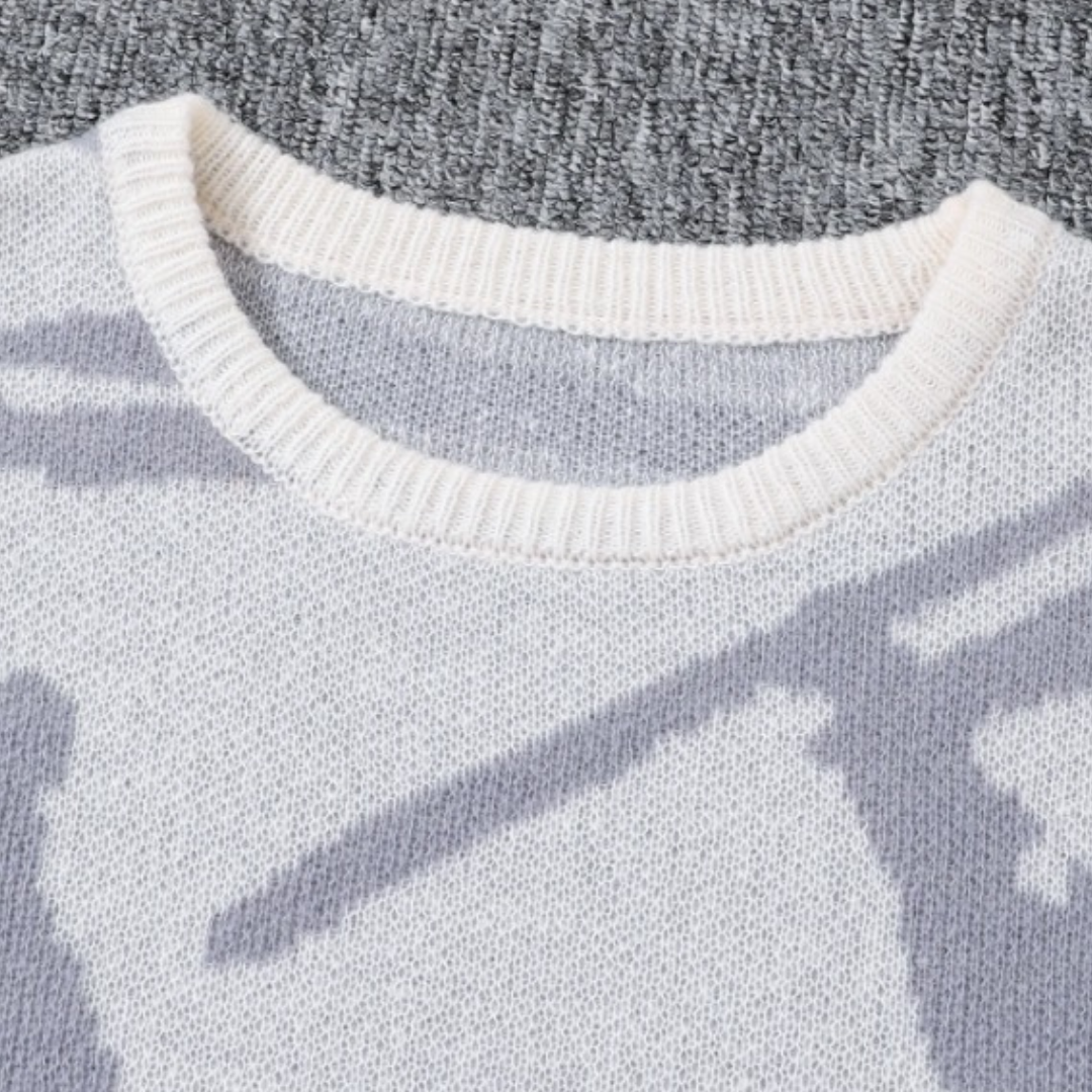 Men's Abstract Pattern Knit Sweater