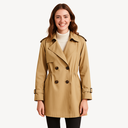 Double-Breasted Trench Coat for Women