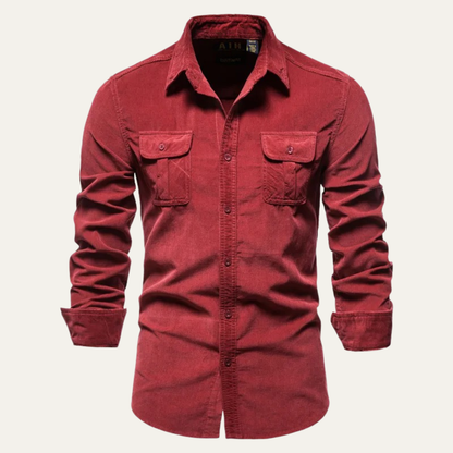 The Castellina Men’s Casual Button Up Corduroy Shirt