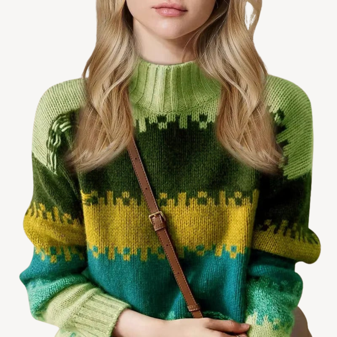 Colorful Knit Sweater for Women