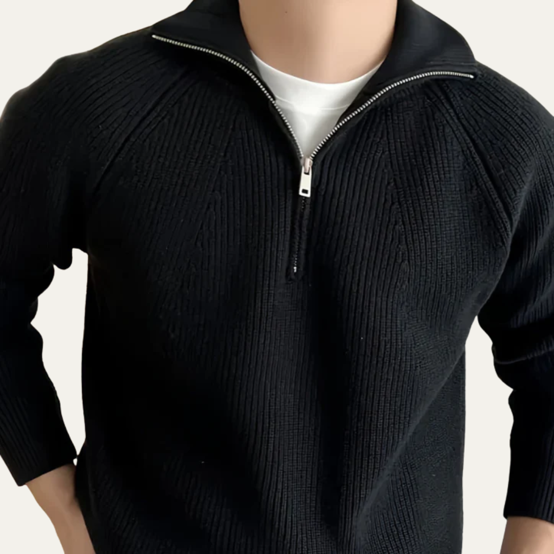 Men’s Classic Style Heavy Knit Quarter Zip