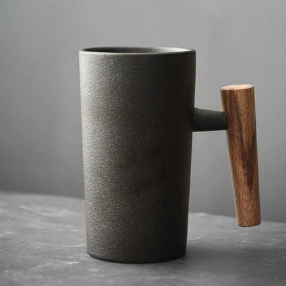 Earthy Ceramic Coffee Mugs Natural Stone Collection