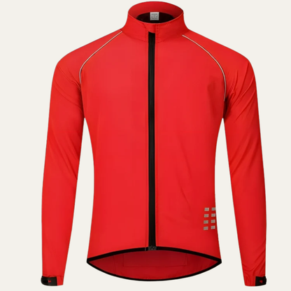 Men’s Reflective High Collar Full Zip Cycling Jacket