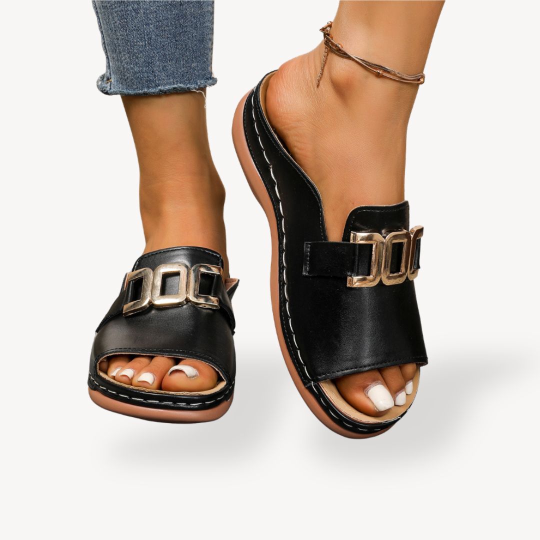 Orthopedic Buckle Flat Sandals Women