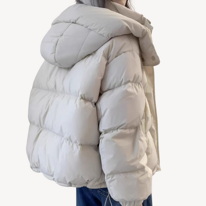 Puffer Jacket with Hood for Women