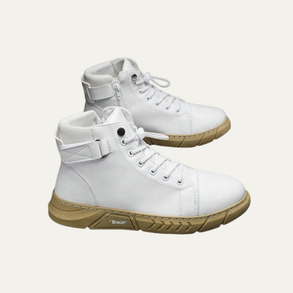 Men’s High Top Sneaker Boot with Strap and Lug Sole