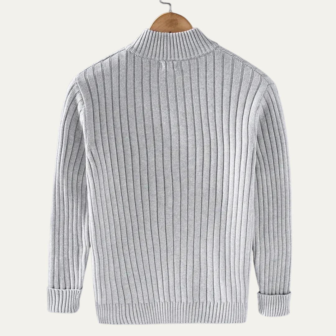 Men’s Wide Ribbed Full Zip Cardigan