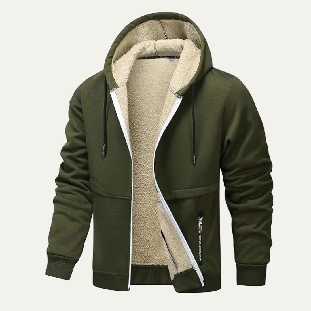 Men’s Sherpa Lined Heavy Zip Hoodie