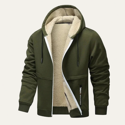 Men’s Sherpa Lined Heavy Zip Hoodie