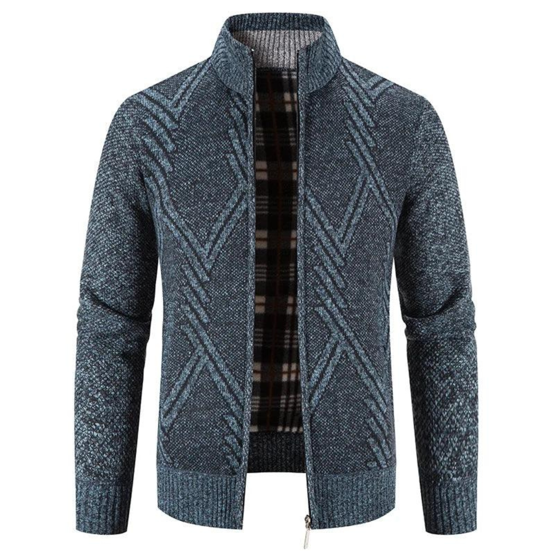 Men's Textured Zip Sweater | Knit