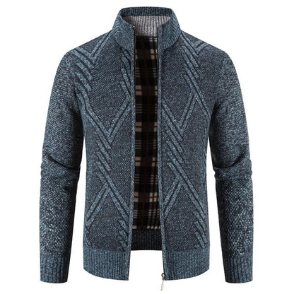 Men's Textured Zip Sweater | Knit