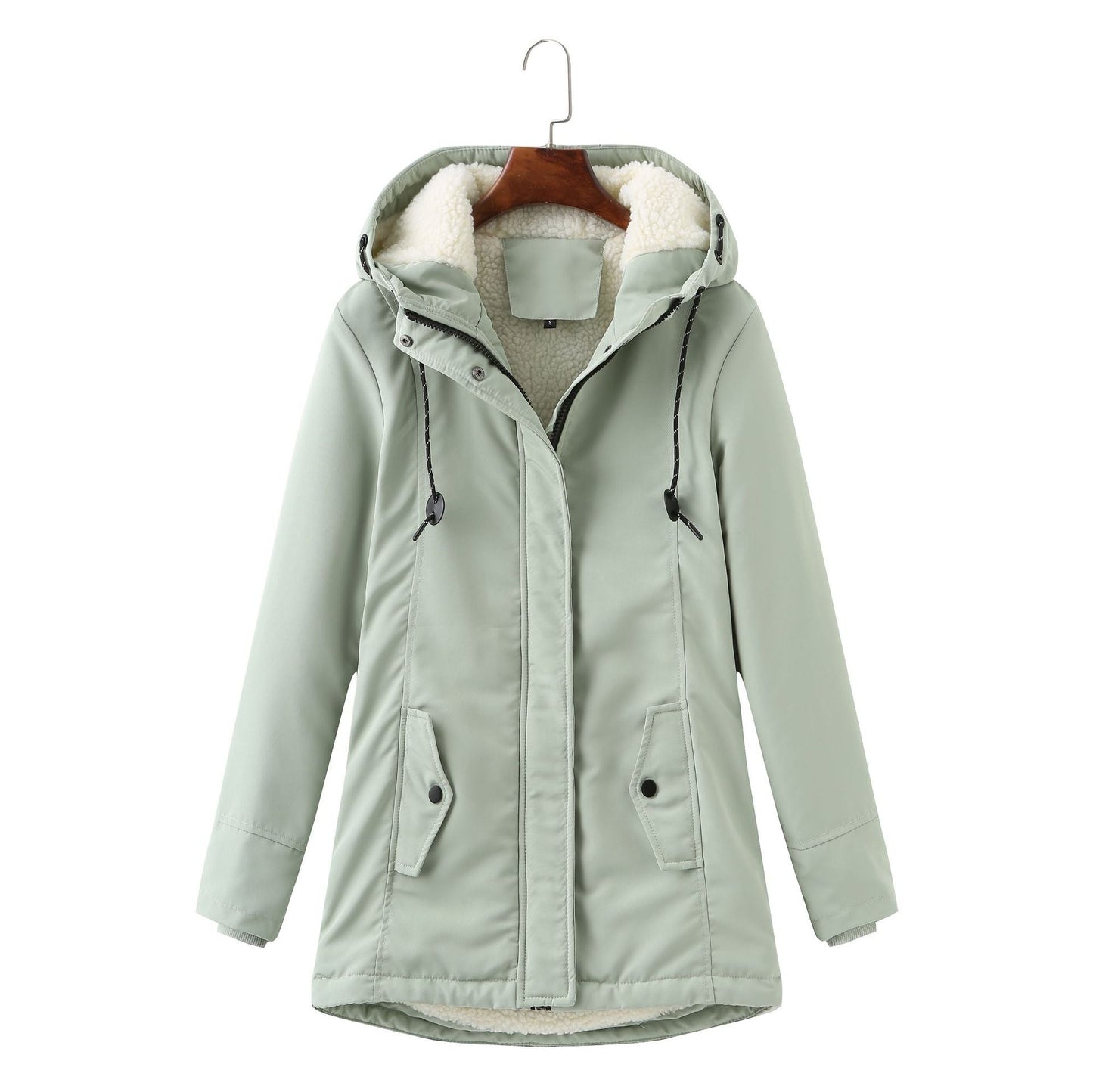 Warm Women's Parka Jacket with Fleece Hood - BritishElegance