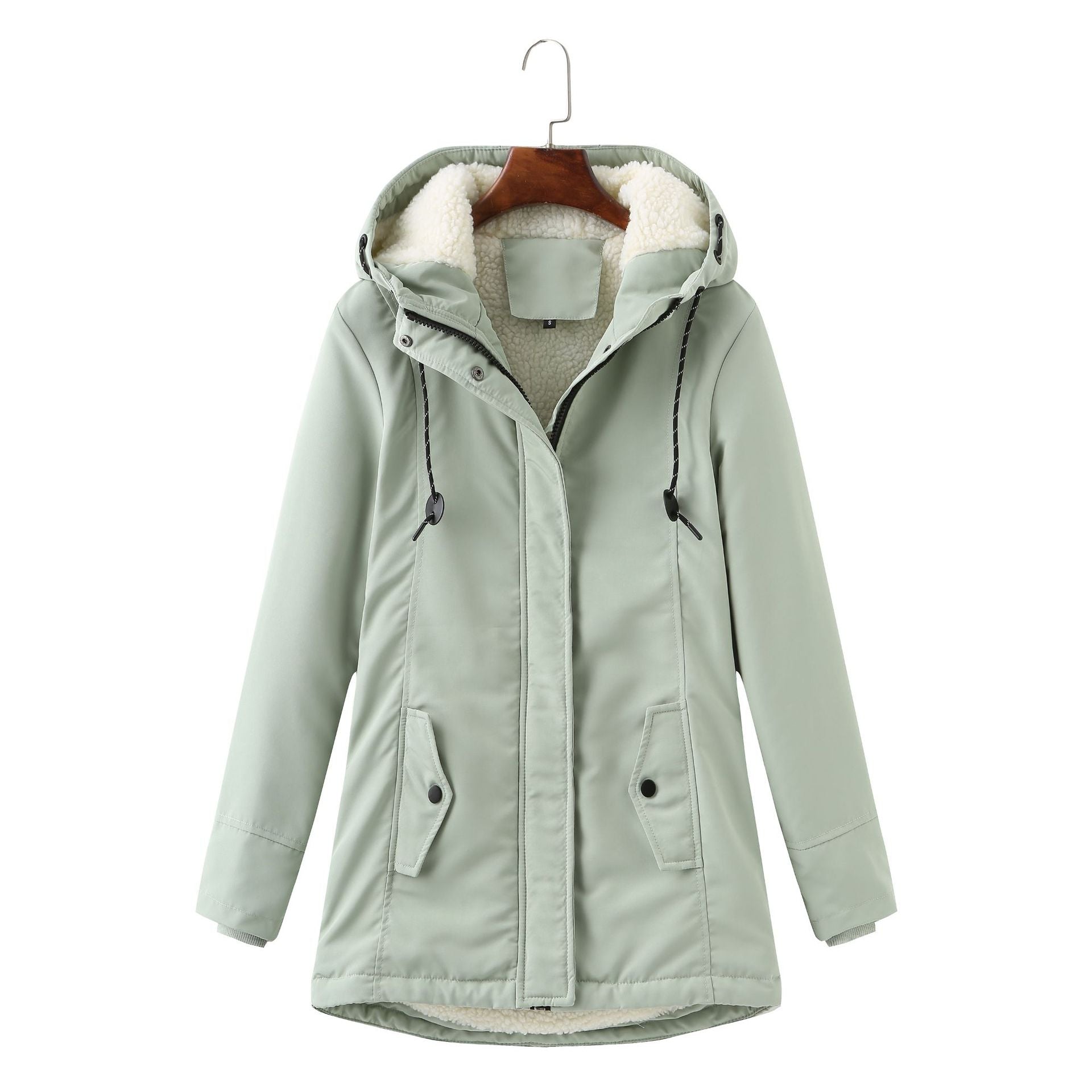 Warm Women's Parka Jacket with Fleece Hood - BritishElegance