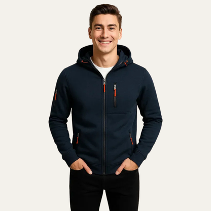 Men’s Sporty Full Zip Technical Hoodie