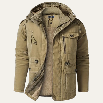 Men’s Corduroy Utility Jacket with Sherpa Collar