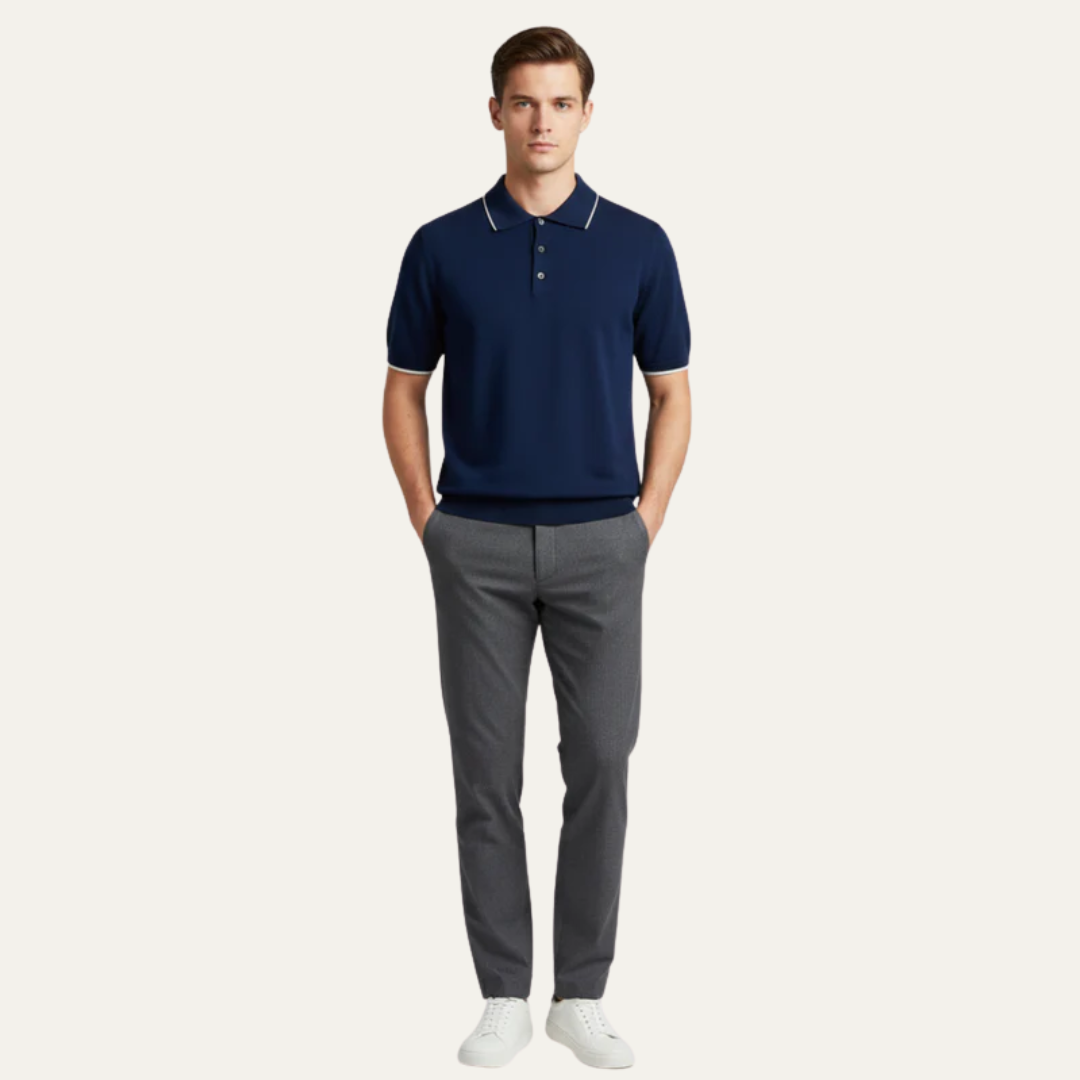 Men’s Structured Collar Polo Shirt