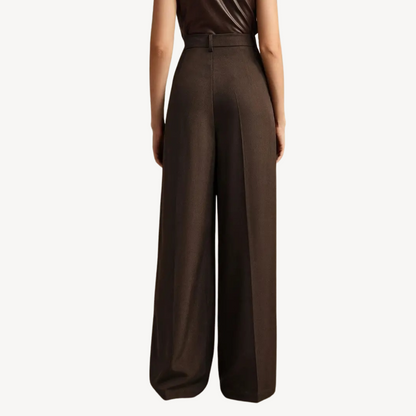High-Waisted Pleated Trousers for Women