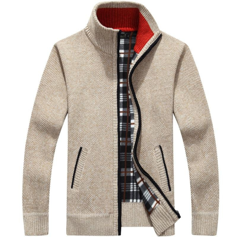 Men’s High Collar Zip Jacket