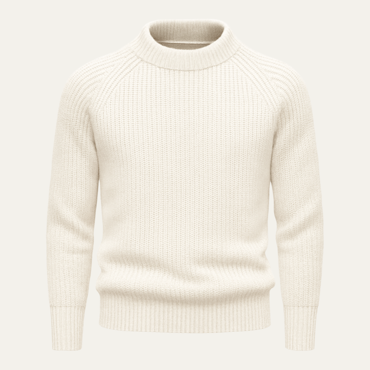 Men’s Raglan Sleeve Wide Ribbed Knit Sweater