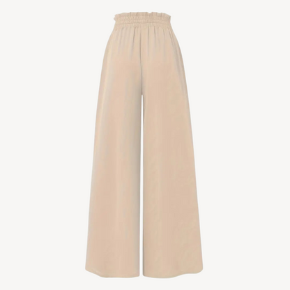 Wide-Legged Drawstring Trousers