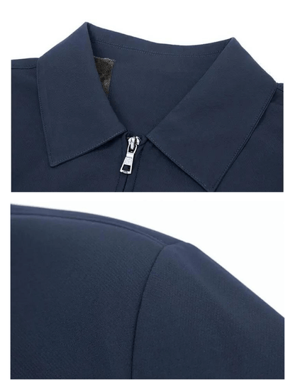 Men’s Tailored Notched Collar Zip Front Jacket