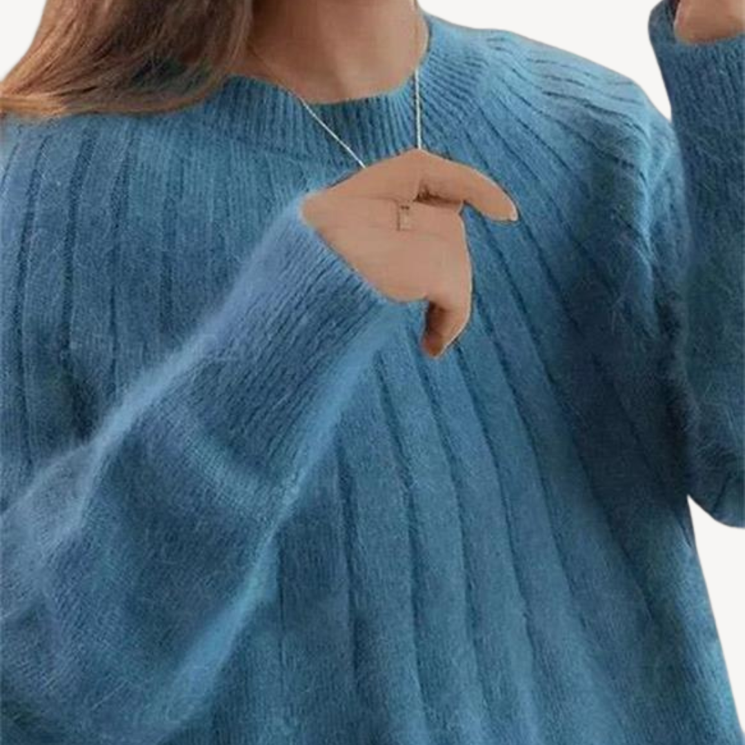 Women’s Wool Blend Ribbed Knit Sweater