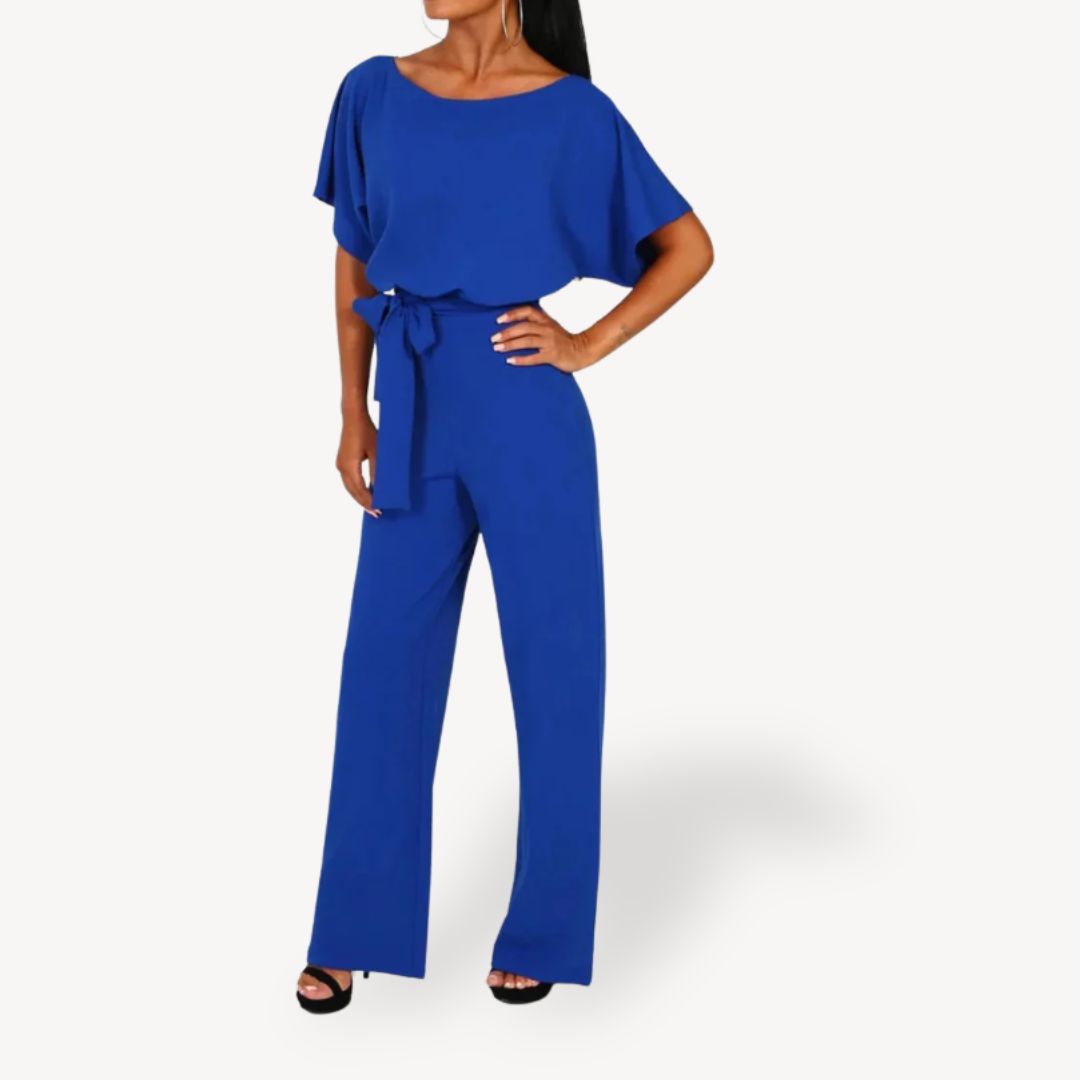 Women's Elegant Wide Leg Polyester Jumpsuit