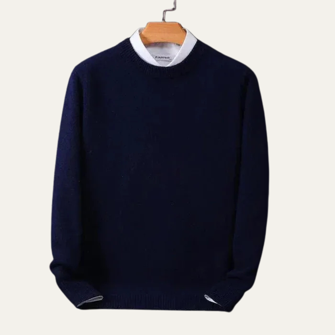 Men’s Classic Plain Knit Crew Neck Sweater