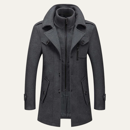 Men’s Classic Convertible Collar Trench Coat