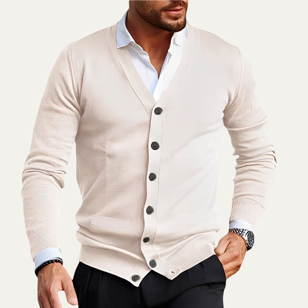Men’s Classic Fine Knit Button Cardigan