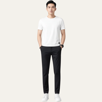 Men’s Slim Fit Flat Front Stretch Pants
