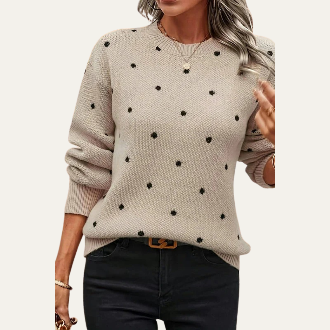 Women’s Polka Dot Knit Sweater