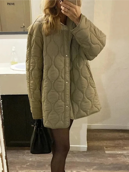 Sophia – Women’s Elegant Long-Sleeve Quilted Jacket
