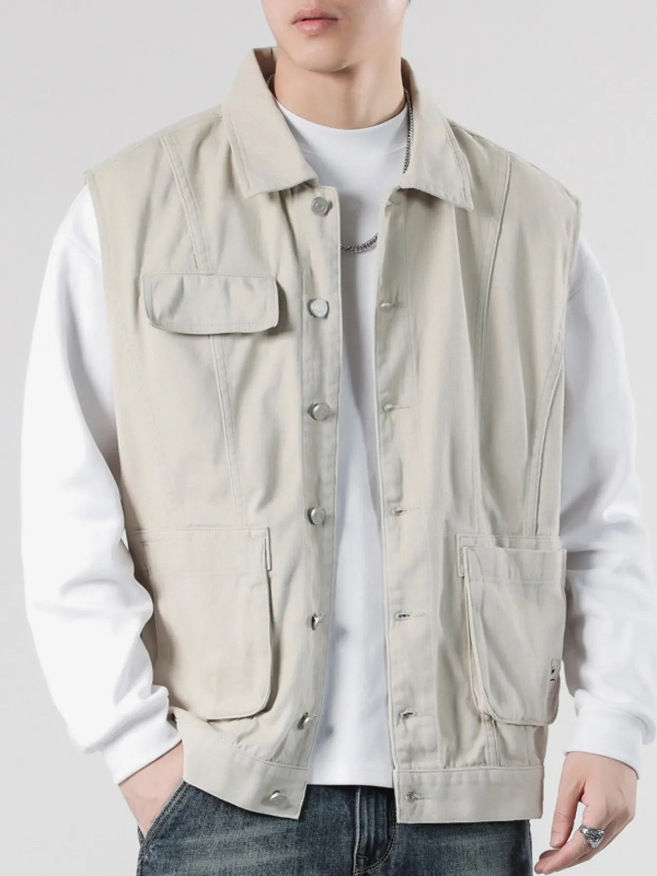 Big and Tall Mens Button Down Waistcoat - BritishElegance