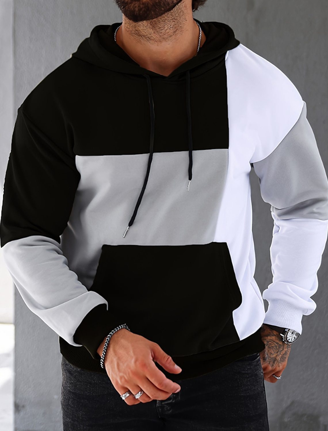 Warm Mens Hoodie Sweatshirt with Pockets