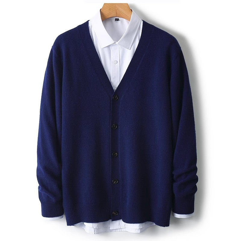 Classic Men's Button Front Sweater Cardigan