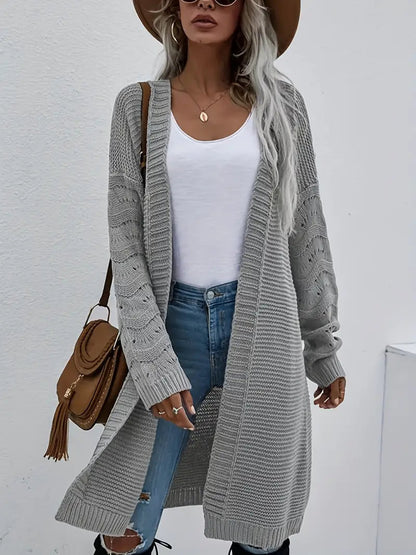 Warm Cozy Long Sleeve Patterned Cardigan