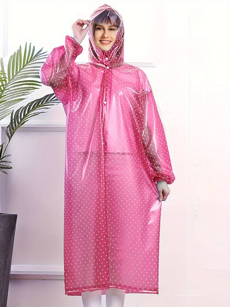 Waterproof Women's Dot Raincoat for Winter - BritishElegance