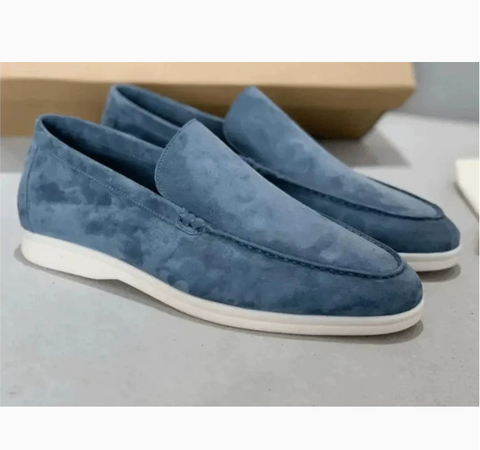 Matte Suede Slip-On Loafers
