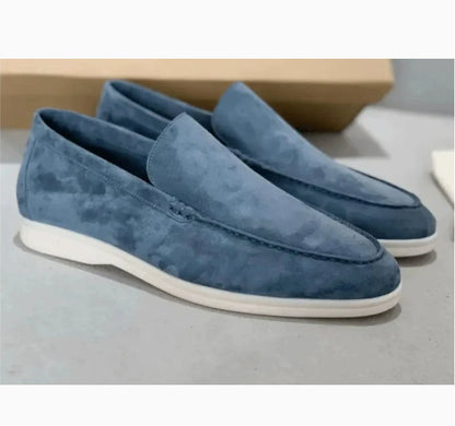 Matte Suede Slip-On Loafers