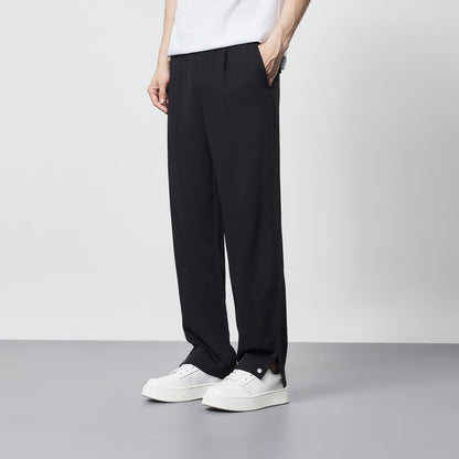 Relaxed Fit Men's Wide Leg Dress Pants
